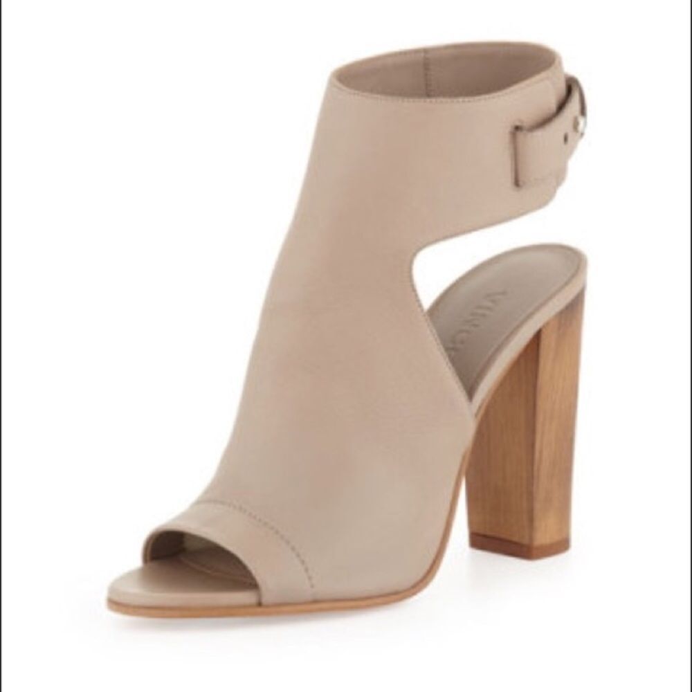 Vince Tan Open-Toe Block Heel Sandals